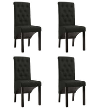 Esszimmerstühle 4 Stk. Schwarz Stoff