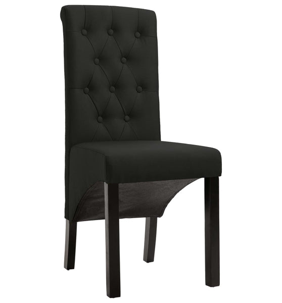 Esszimmerstühle 4 Stk. Schwarz Stoff
