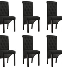 Esszimmerstühle 6 Stk. Schwarz Stoff