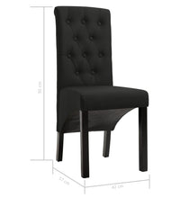 Esszimmerstühle 6 Stk. Schwarz Stoff