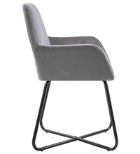 Esszimmerstühle 4 Stk. Grau Samt