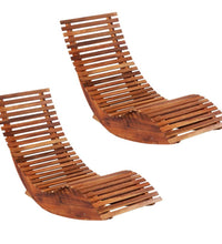 Schaukelstühle Sonnenliegen 2 Stk. Akazienholz