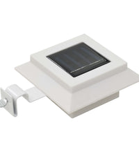 Solar-Außenleuchten 12 Stk. LED Rechteckig 12 cm Weiß