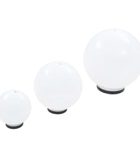 6 Stk. LED-Gartenleuchten-Set Kugelförmig 20/30/40 cm PMMA