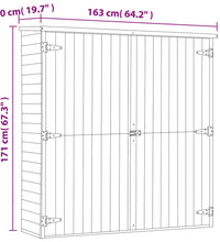 Garten-Geräteschuppen 163x50x171 cm Kiefernholz Imprägniert