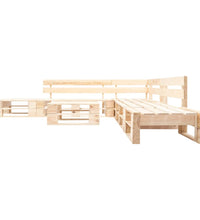 6-tlg. Paletten-Lounge-Set Holz Natur