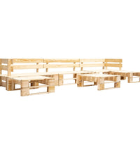 6-tlg. Paletten-Lounge-Set Holz Natur