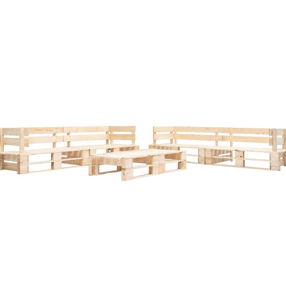 6-tlg. Paletten-Lounge-Set Holz Natur