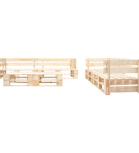 6-tlg. Paletten-Lounge-Set Holz Natur