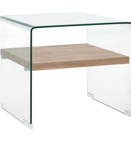 Couchtisch Transparent 50×50×45 cm Hartglas