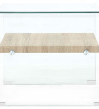 Couchtisch Transparent 50×50×45 cm Hartglas