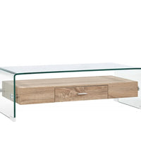 Couchtisch Transparent 98×45×31 cm Hartglas