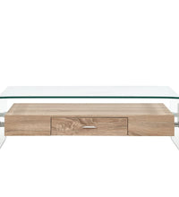 Couchtisch Transparent 98×45×31 cm Hartglas