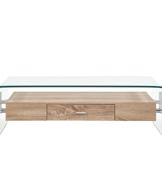 Couchtisch Transparent 98×45×31 cm Hartglas