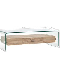 Couchtisch Transparent 98×45×31 cm Hartglas