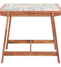 Garten-Esstisch 88x88x75 cm Fliesenplatte Massivholz Akazie