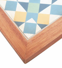 Garten-Esstisch 88x88x75 cm Fliesenplatte Massivholz Akazie