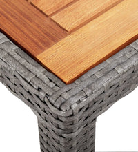 7-tlg. Garten-Essgruppe mit Kissen Poly-Rattan Grau