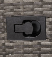 7-tlg. Garten-Essgruppe mit Kissen Poly-Rattan Grau