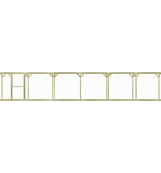 Hühnerkäfig 1,5x9x1,5 m Imprägniertes Kiefernholz