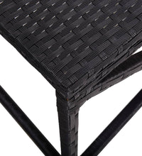 Gartenbank 120 cm Poly Rattan Schwarz