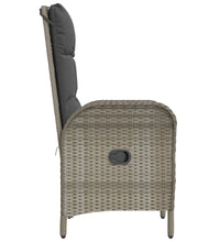 Gartenstühle 2 Stk. Poly Rattan Grau