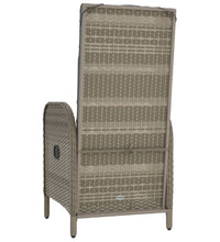 Gartenstühle 2 Stk. Poly Rattan Grau