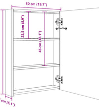 LED-Spiegelschrank 50x13x70 cm