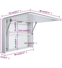 LED-Spiegelschrank 80x9,5x55 cm