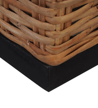 2-tlg. Sofagarnitur mit Auflagen Natur Rattan