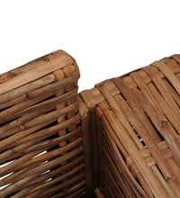 2-tlg. Sofagarnitur mit Auflagen Natur Rattan