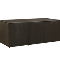 Gartenbox Poly Rattan 180x90x70 cm Braun