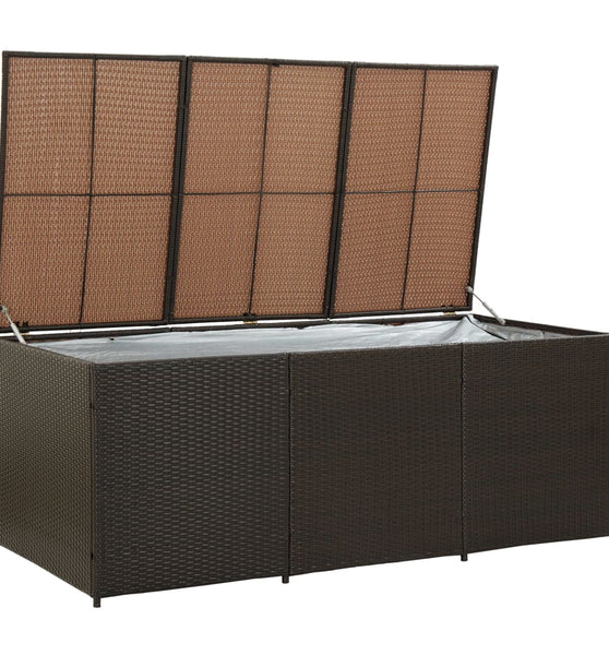 Gartenbox Poly Rattan 180x90x70 cm Braun