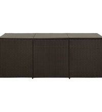 Gartenbox Poly Rattan 180x90x70 cm Braun