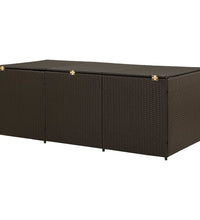 Gartenbox Poly Rattan 180x90x70 cm Braun