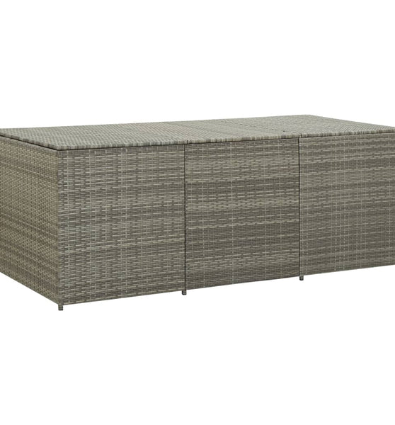 Gartenbox Poly Rattan 180x90x70 cm Grau