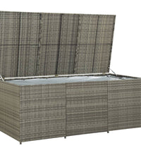 Gartenbox Poly Rattan 180x90x70 cm Grau