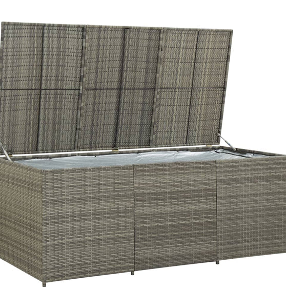 Gartenbox Poly Rattan 180x90x70 cm Grau