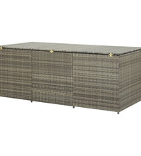 Gartenbox Poly Rattan 180x90x70 cm Grau