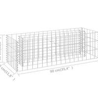 vidaXL Gabionen-Hochbeet Verzinkter Stahl 90×30×30 cm