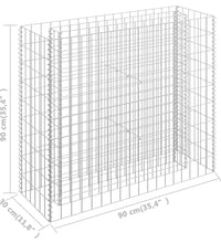 vidaXL Gabionen-Hochbeet Verzinkter Stahl 90×30×90 cm