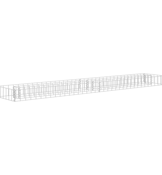 vidaXL Gabionen-Hochbeet Verzinkter Stahl 180x30x10 cm