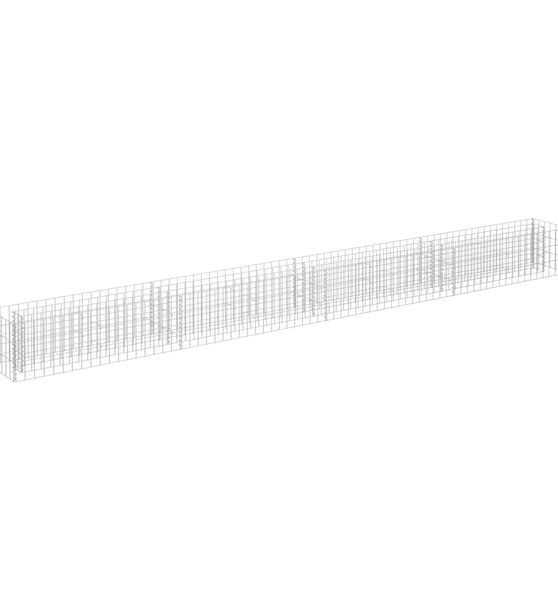 Gabionen-Hochbeet Verzinkter Stahl 360×30×30 cm