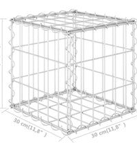 Würfel-Gabionen-Hochbeet Stahldraht 30x30x30 cm