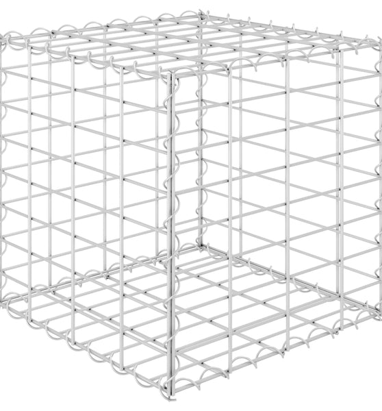 Würfel-Gabionen-Hochbeet Stahldraht 40x40x40 cm