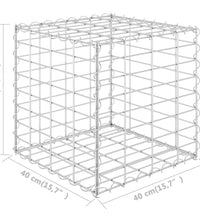 Würfel-Gabionen-Hochbeet Stahldraht 40x40x40 cm