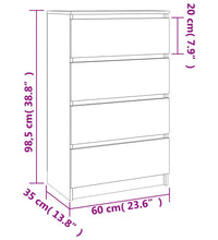 Sideboard Sonoma-Eiche 60x35x98,5 cm Holzwerkstoff