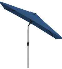 Sonnenschirm mit Metall-Mast 300x200 cm Azurblau