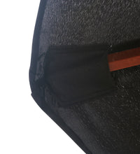 Sonnenschirm mit Holzmast 350 cm Schwarz