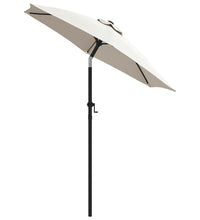 Sonnenschirm Sandweiß 200 x 224 cm Aluminium